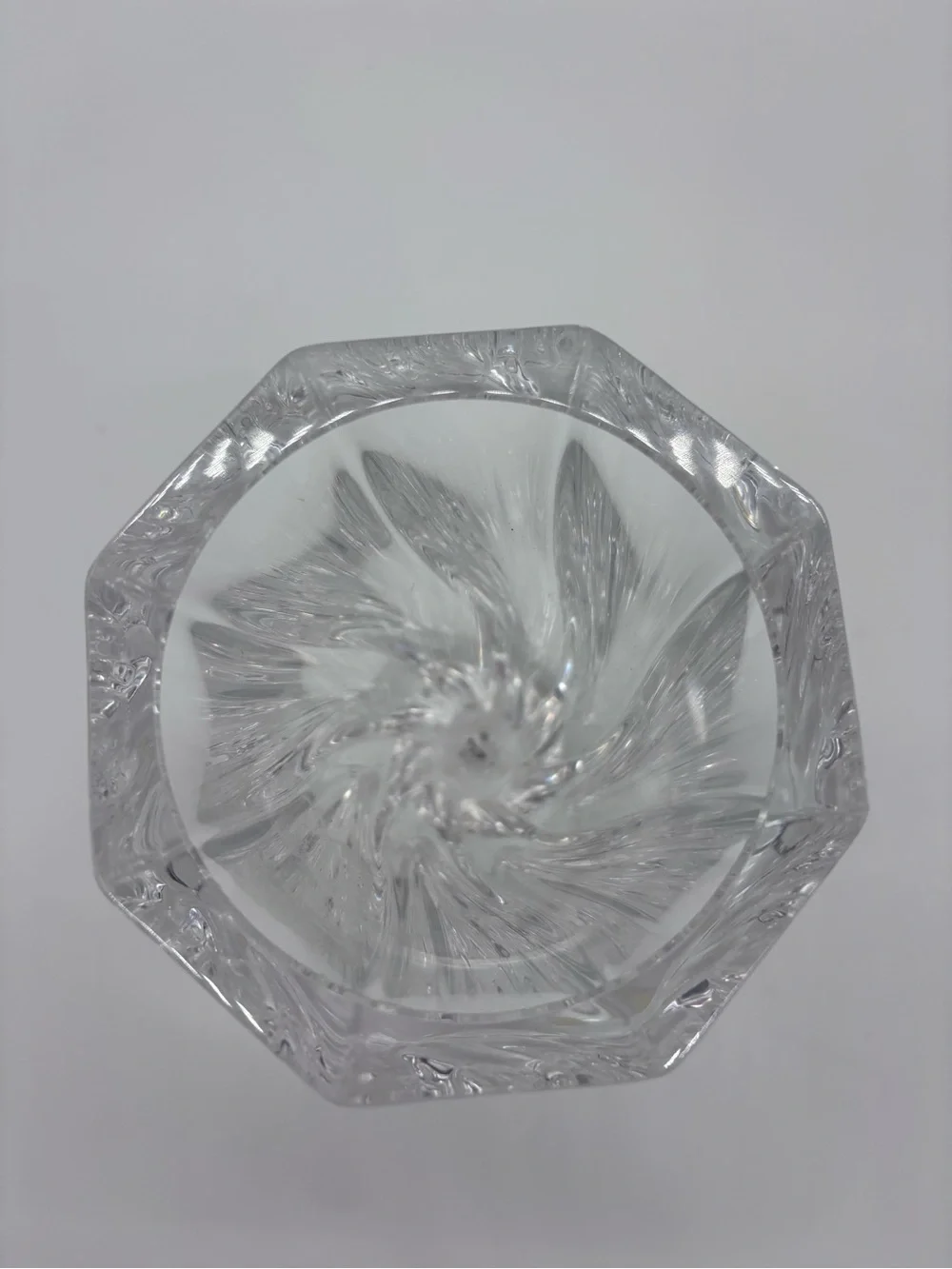 Orrefors Kostaboda Clear Crystal Vase with Sculpted Form